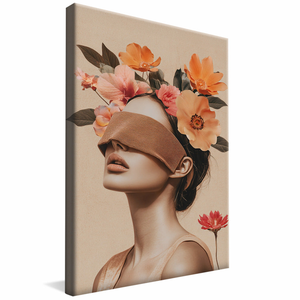 Woman and Flowers V2245 Canvas