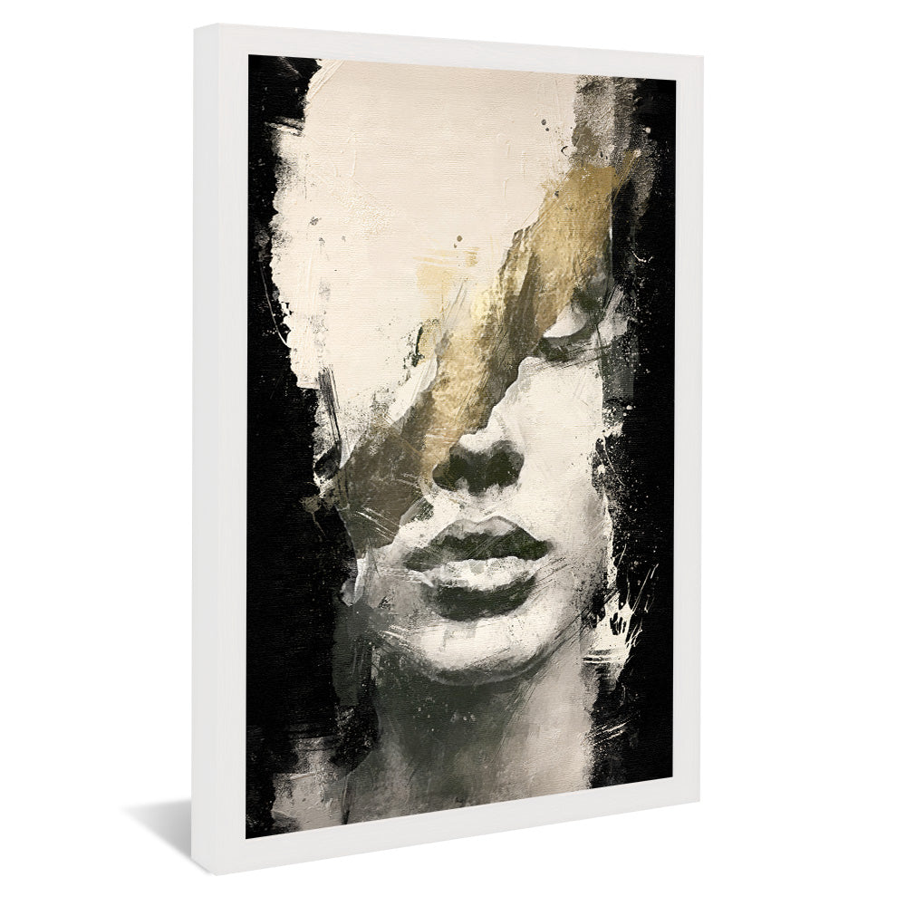 Woman in Abstract Pasture V2185 Canvas