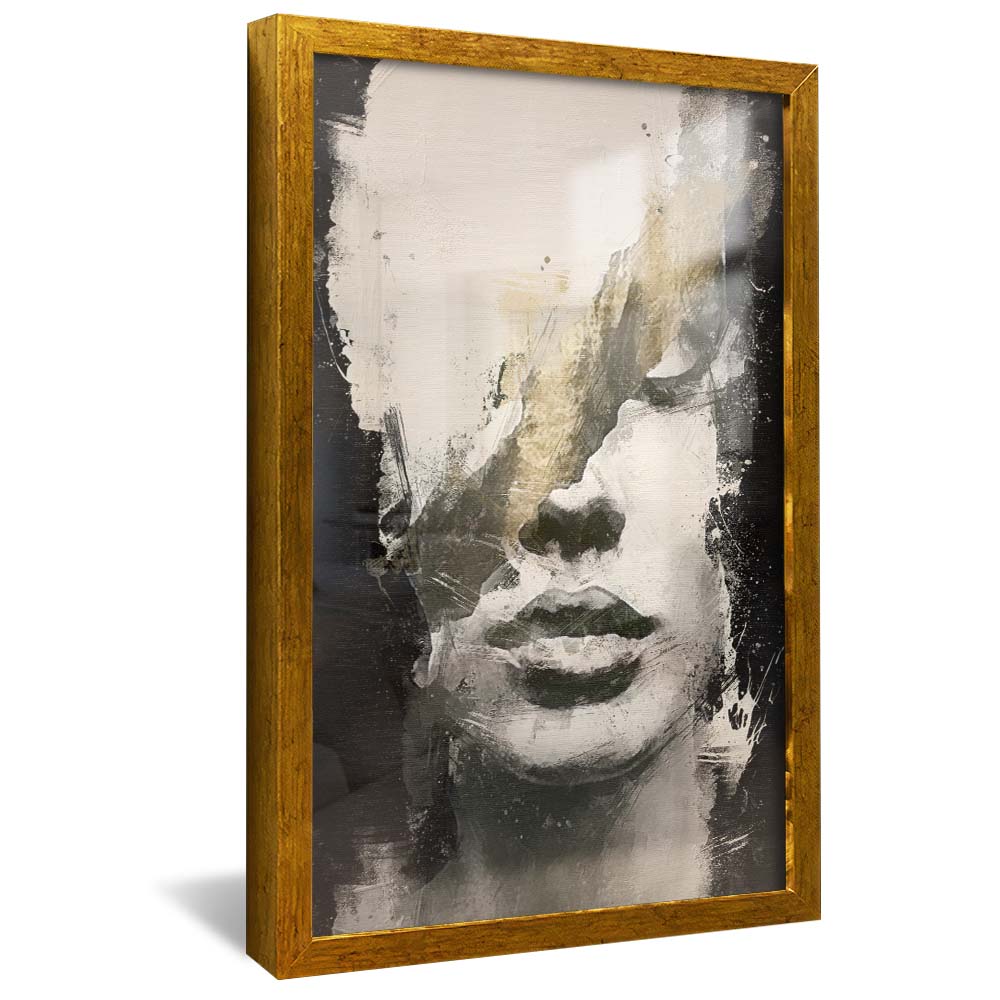 Woman in Abstract Pasture V2185 Canvas