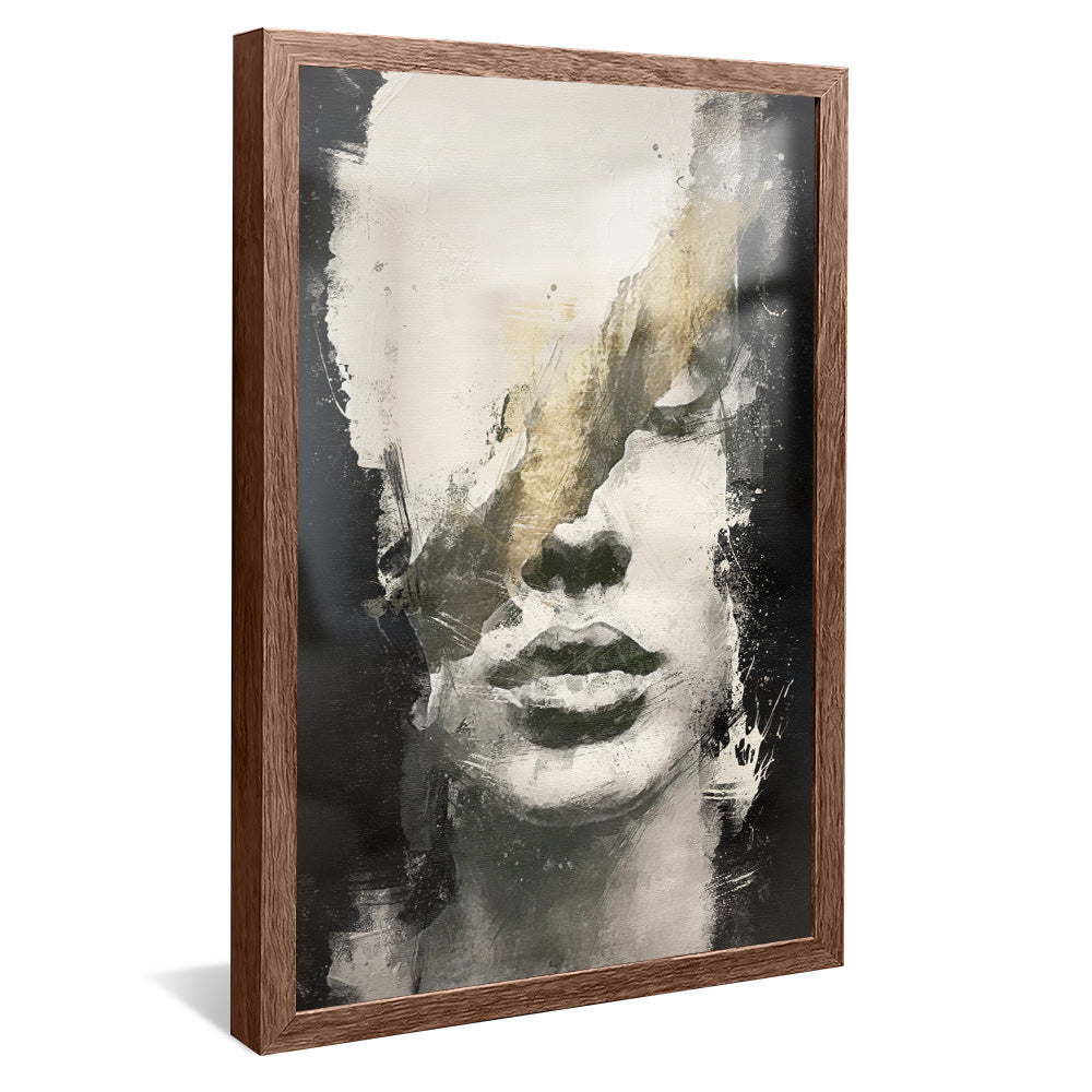 Woman in Abstract Pasture V2185 Canvas