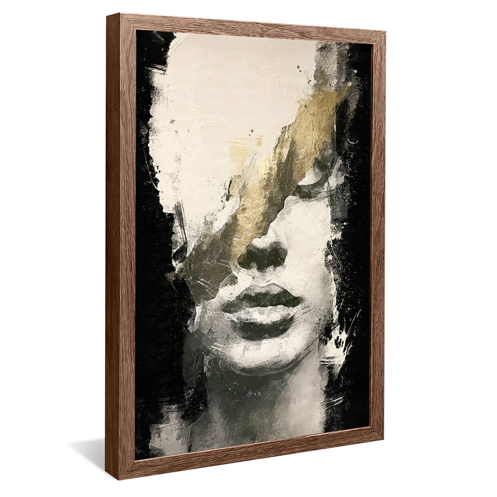 Woman in Abstract Pasture V2185 Canvas