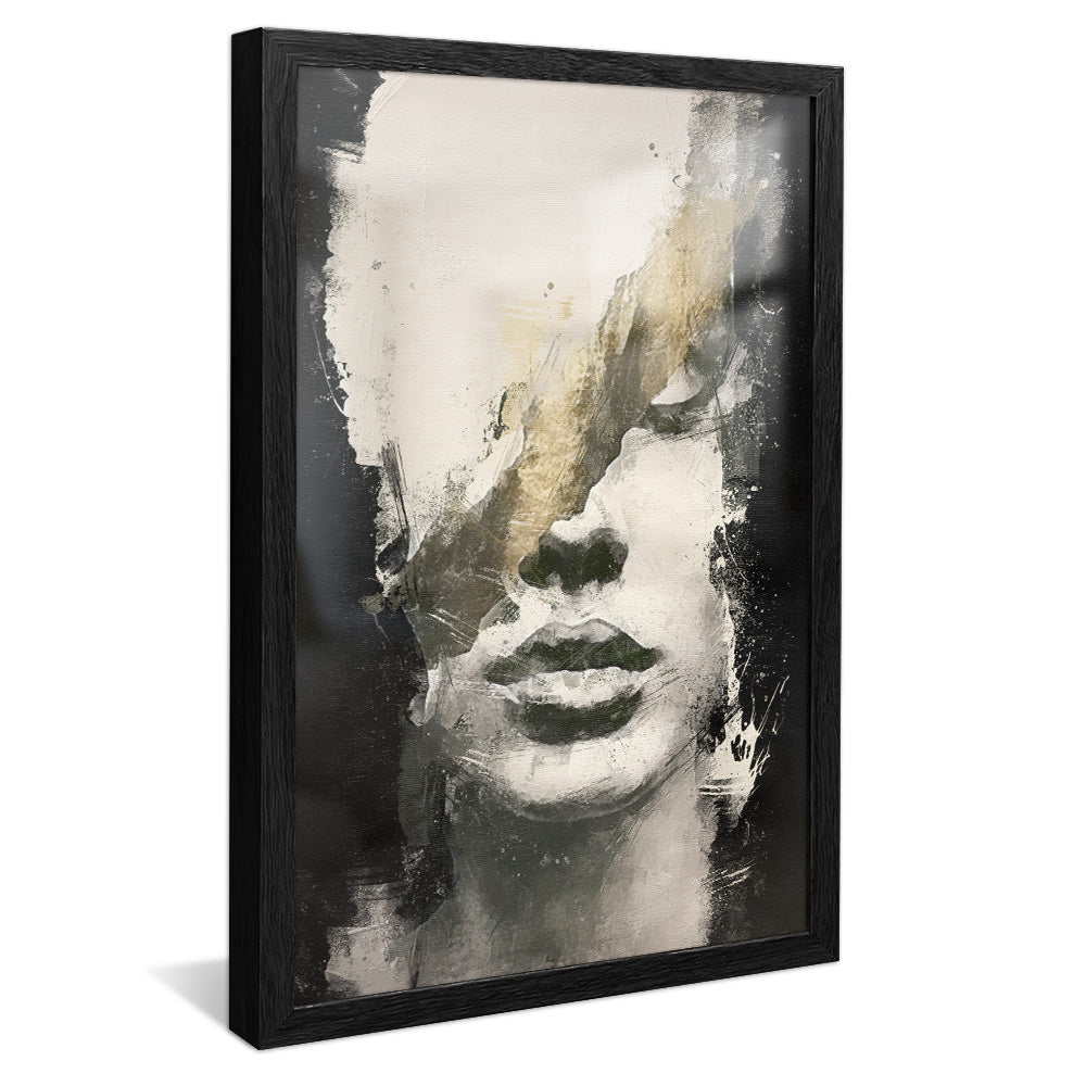Woman in Abstract Pasture V2185 Canvas
