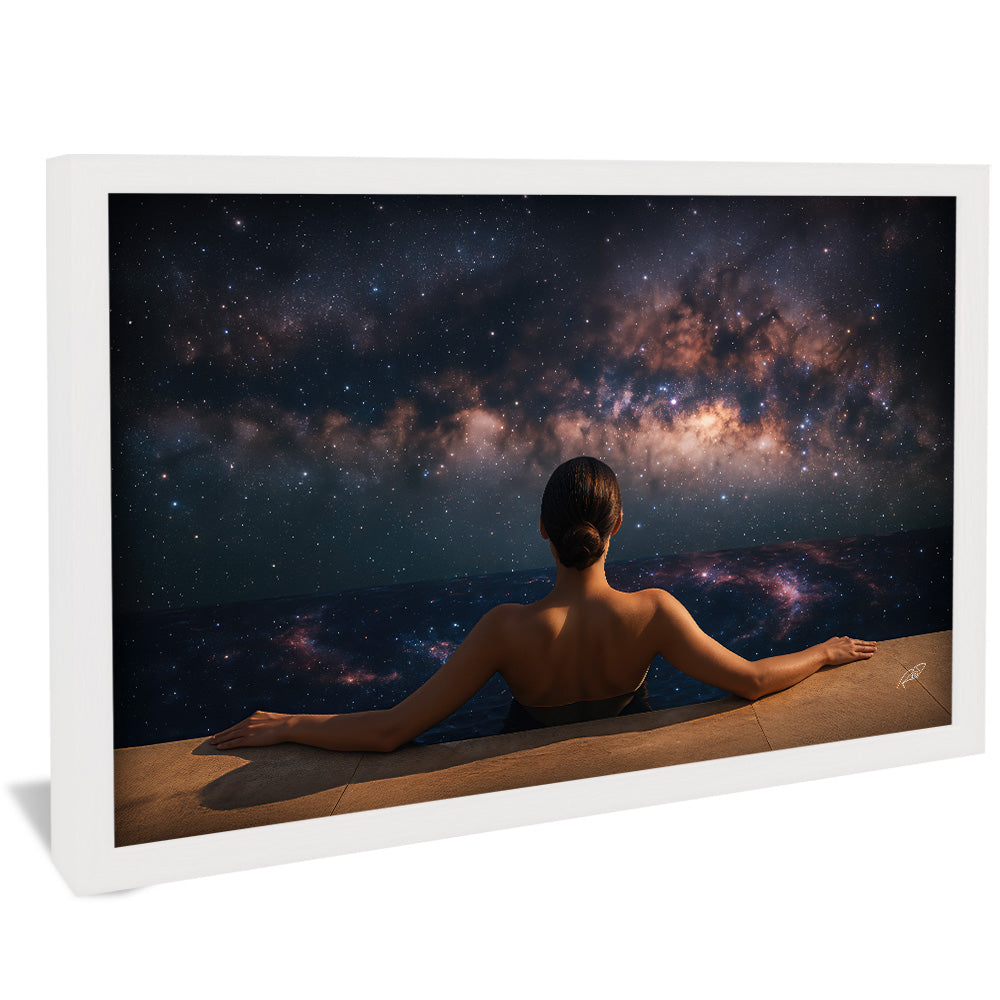 Woman in Galaxy Pool V2322 Canvas