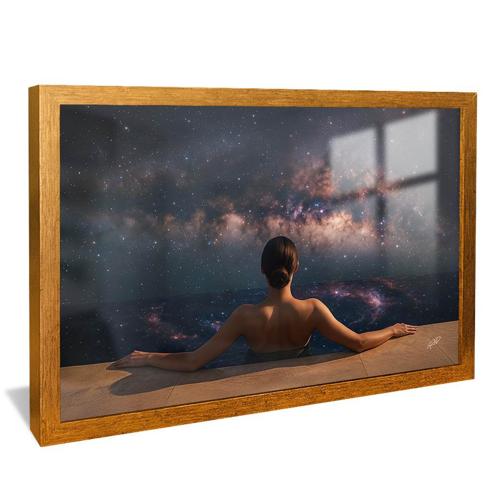 Woman in Galaxy Pool V2322 Canvas