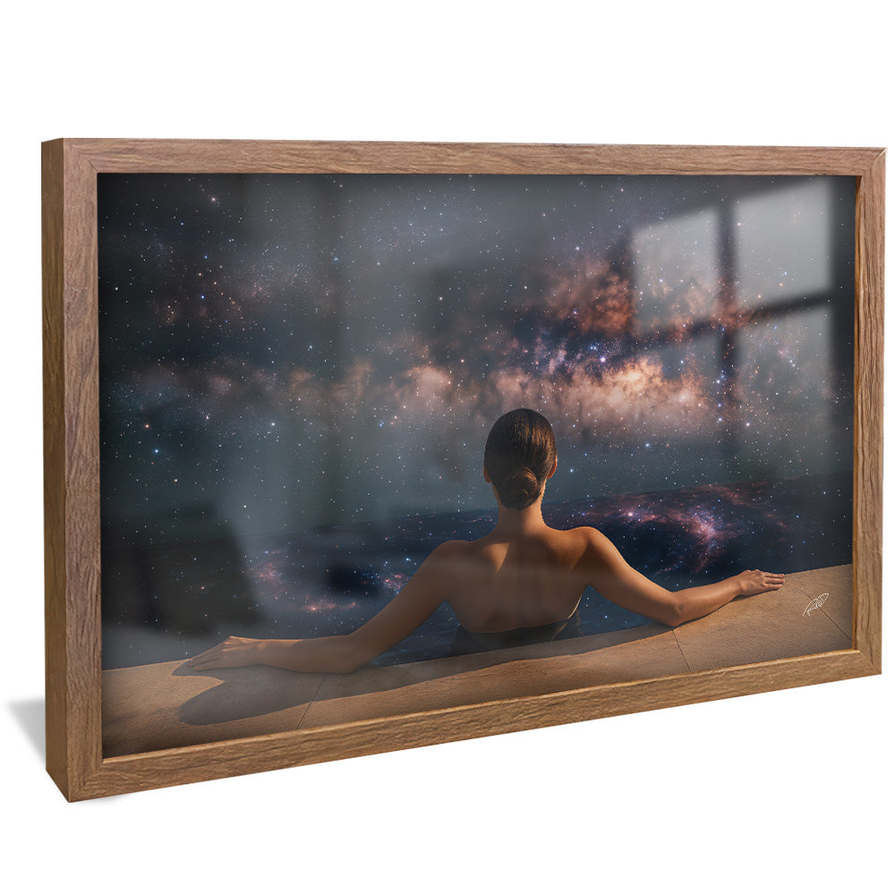 Woman in Galaxy Pool V2322 Canvas