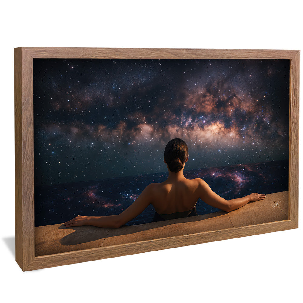 Woman in Galaxy Pool V2322 Canvas