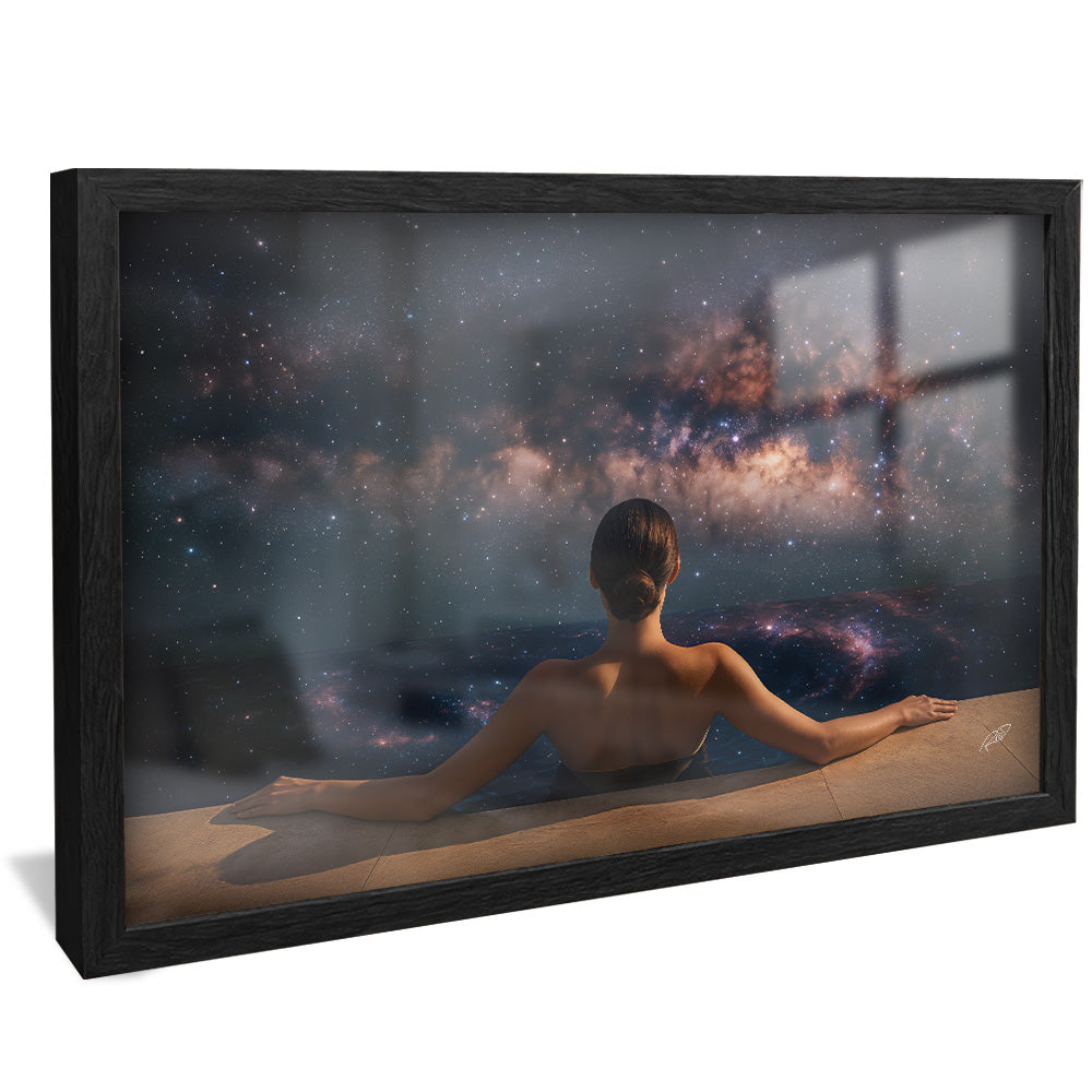 Woman in Galaxy Pool V2322 Canvas