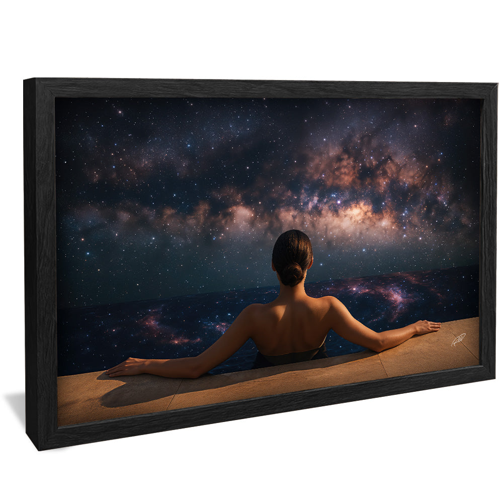 Woman in Galaxy Pool V2322 Canvas