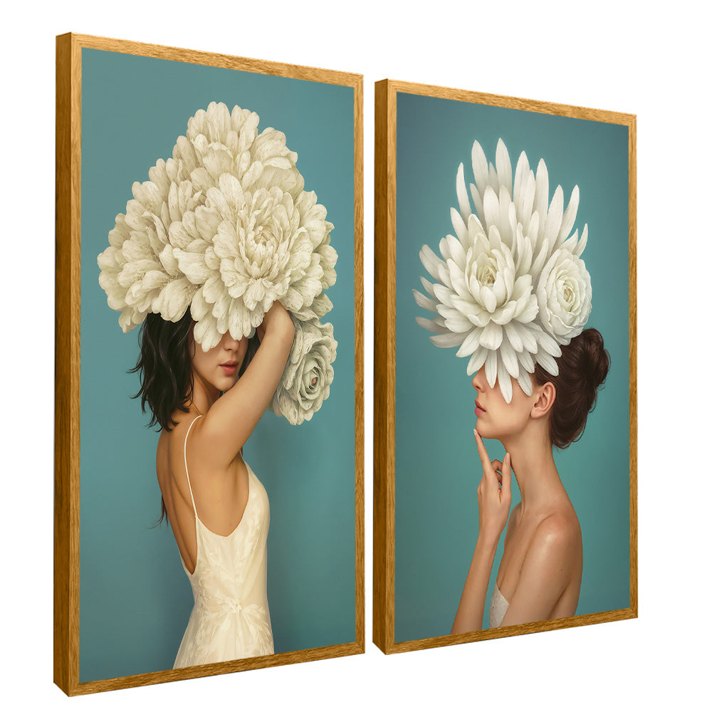 Women and Florals Duo V2415 Canvas