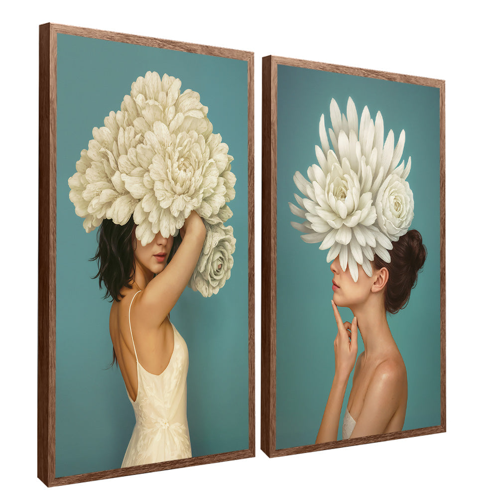 Women and Florals Duo V2415 Canvas