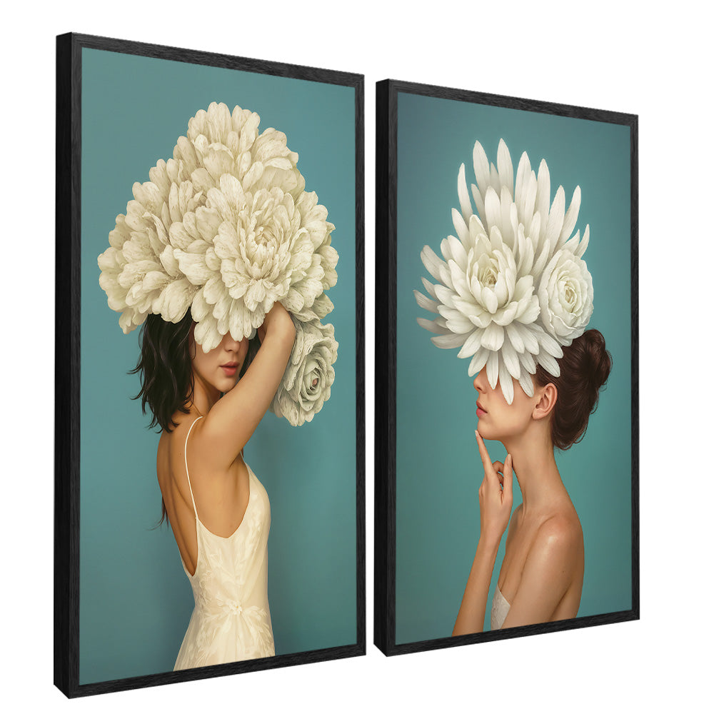 Women and Florals Duo V2415 Canvas