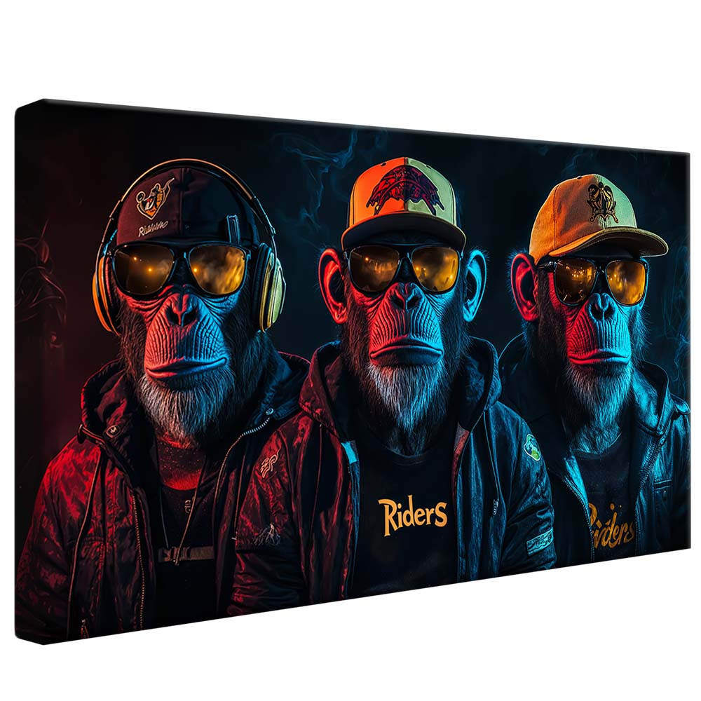 The Three Monkey Brothers V2255 Canvas
