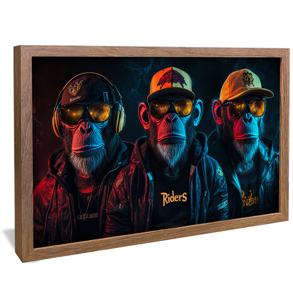 The Three Monkey Brothers V2255 Canvas
