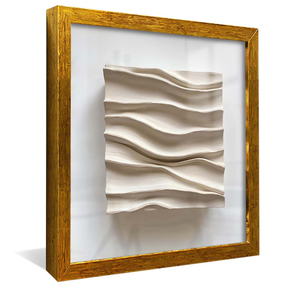 Cream Waves Panel V2237 Canvas