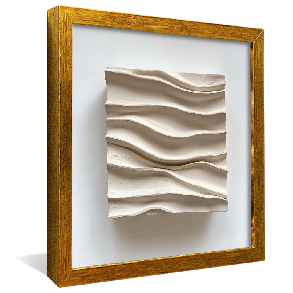 Cream Waves Panel V2237 Canvas