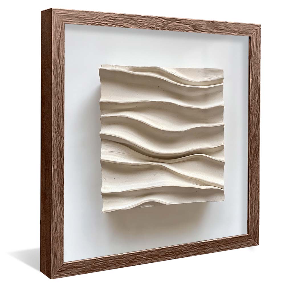 Cream Waves Panel V2237 Canvas