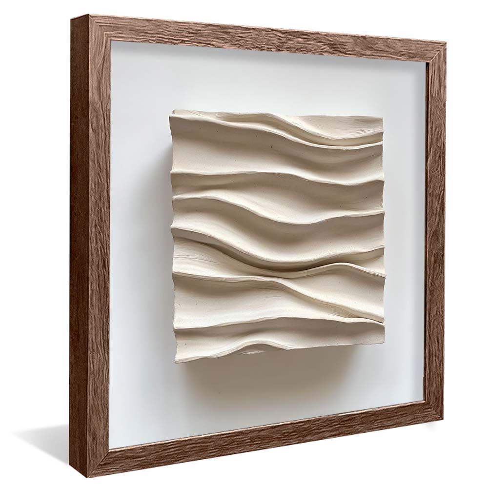 Cream Waves Panel V2237 Canvas
