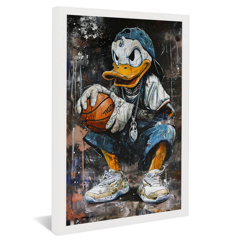 Scrooge McDuck Playing Basketball V2217 Canvas