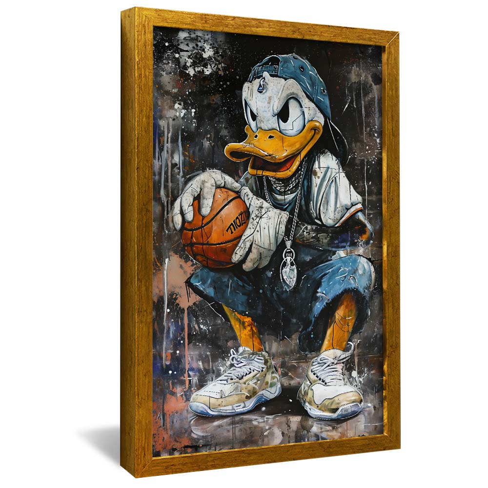 Scrooge McDuck Playing Basketball V2217 Canvas