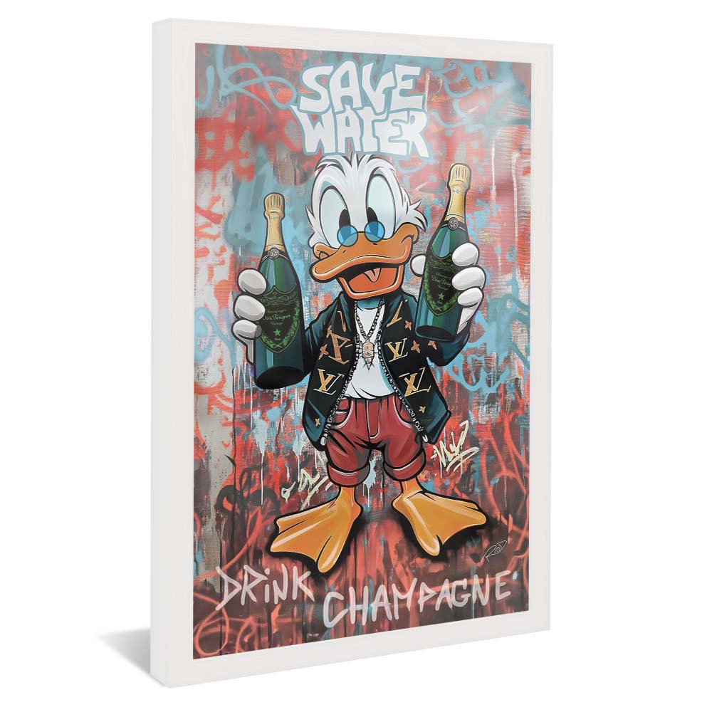 Scrooge McDuck Save Water V2250 Canvas
