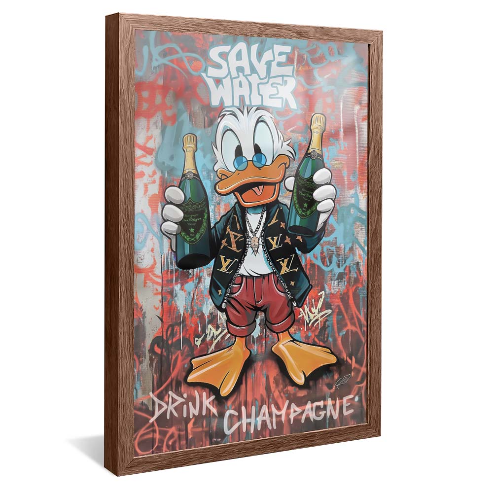Scrooge McDuck Save Water V2250 Canvas