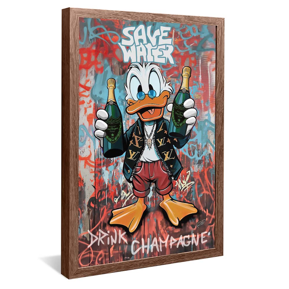 Scrooge McDuck Save Water V2250 Canvas