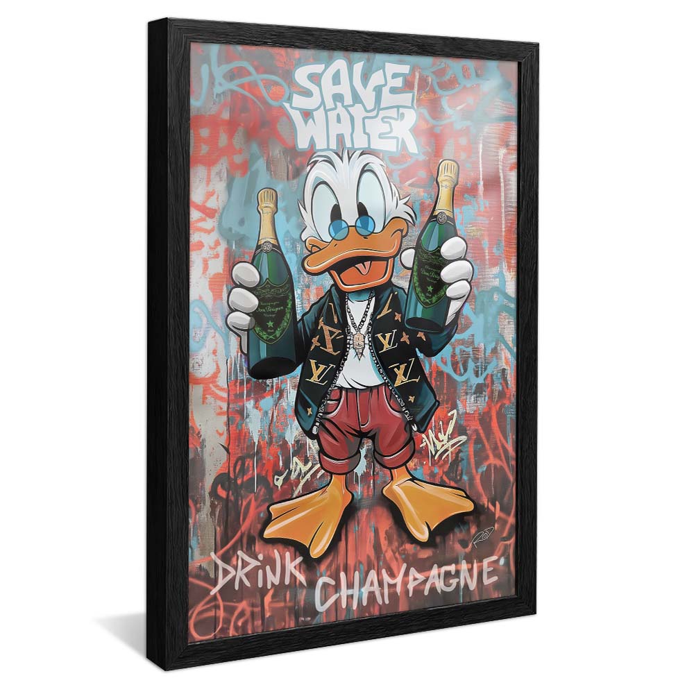 Scrooge McDuck Save Water V2250 Canvas