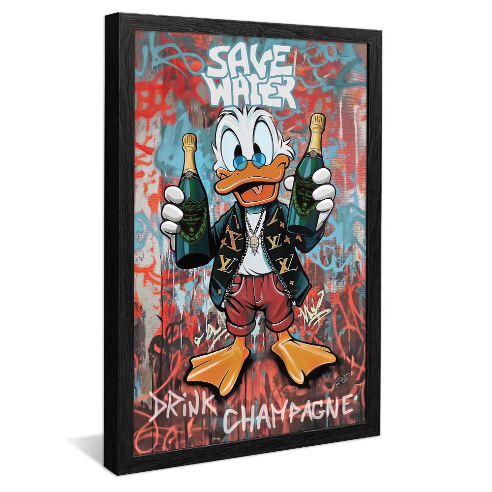 Scrooge McDuck Save Water V2250 Canvas
