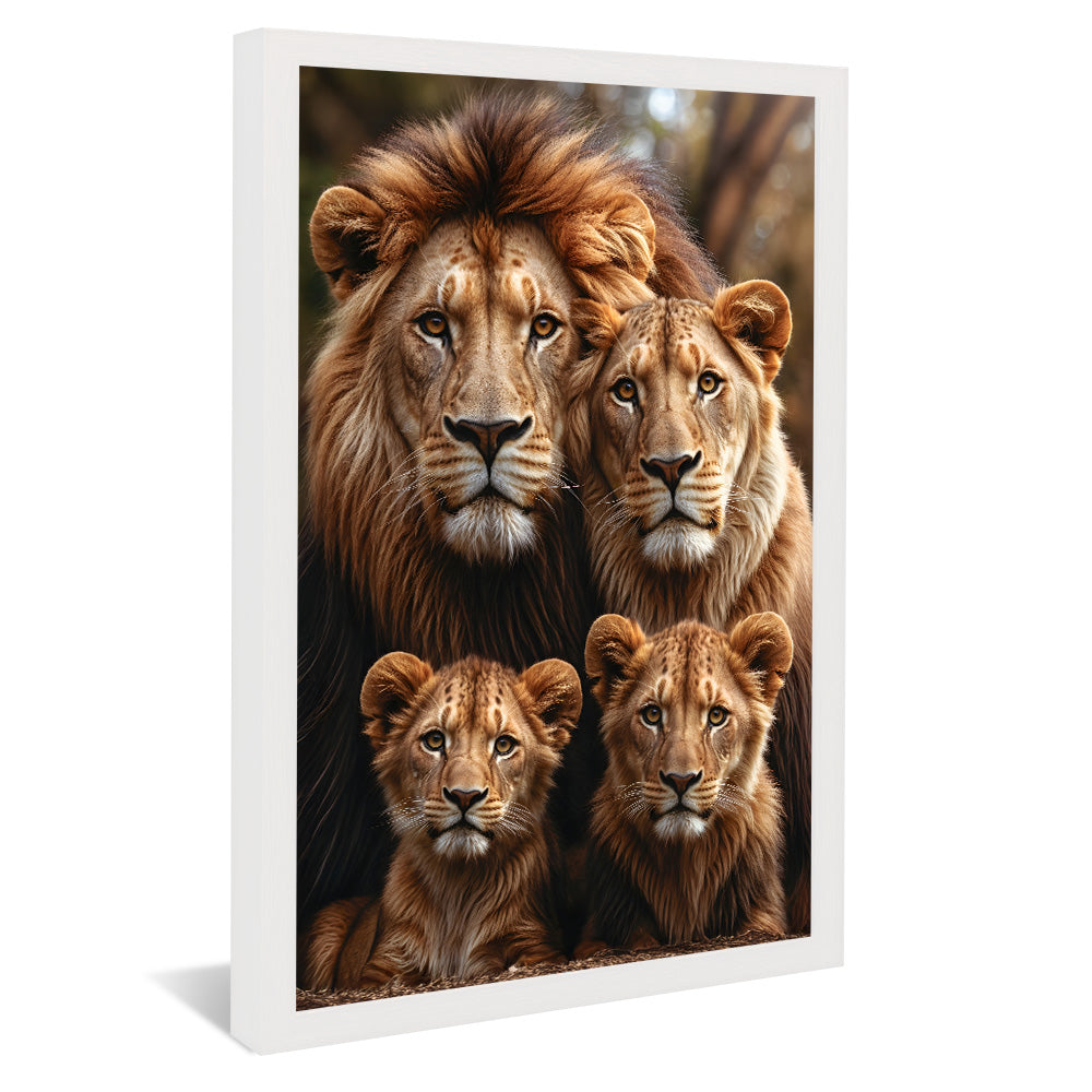 Photo Break in the Lion Family V2256 Canvas