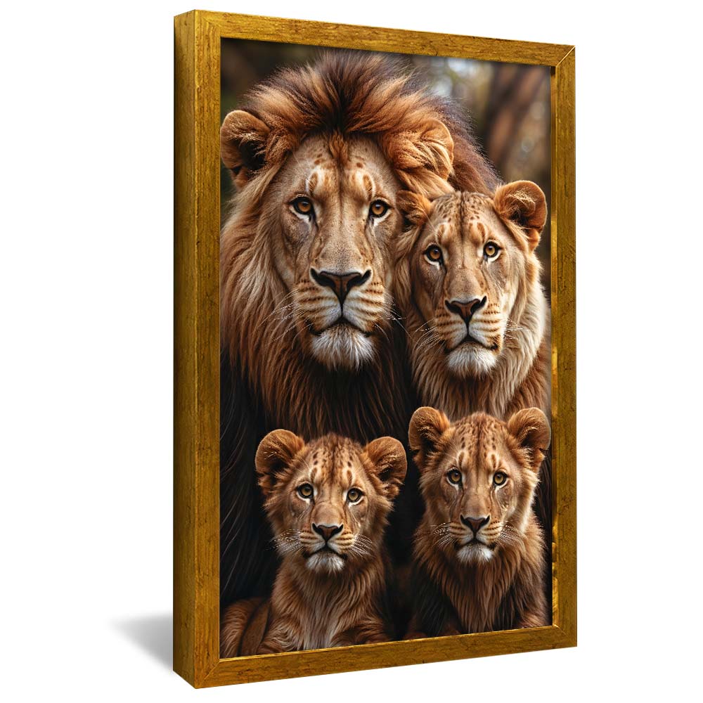 Photo Break in the Lion Family V2256 Canvas
