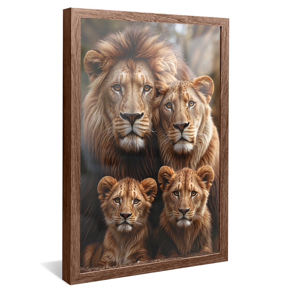 Photo Break in the Lion Family V2256 Canvas