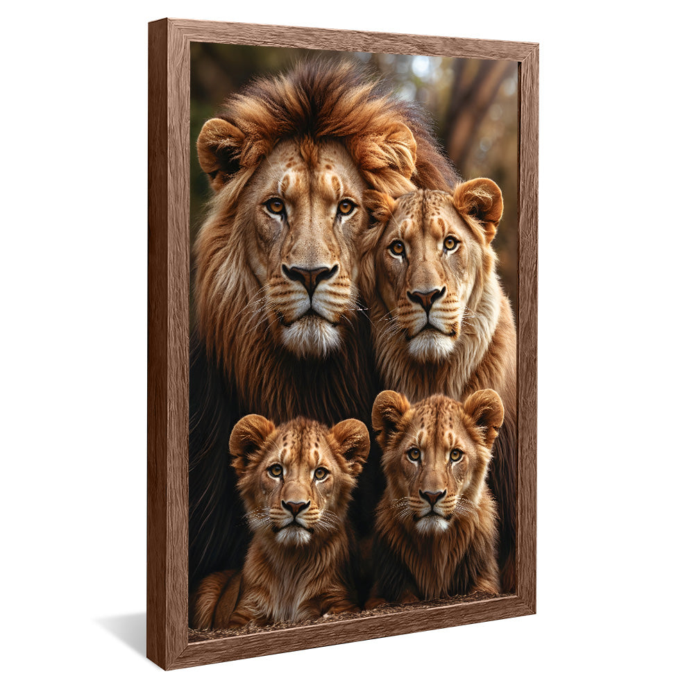 Photo Break in the Lion Family V2256 Canvas