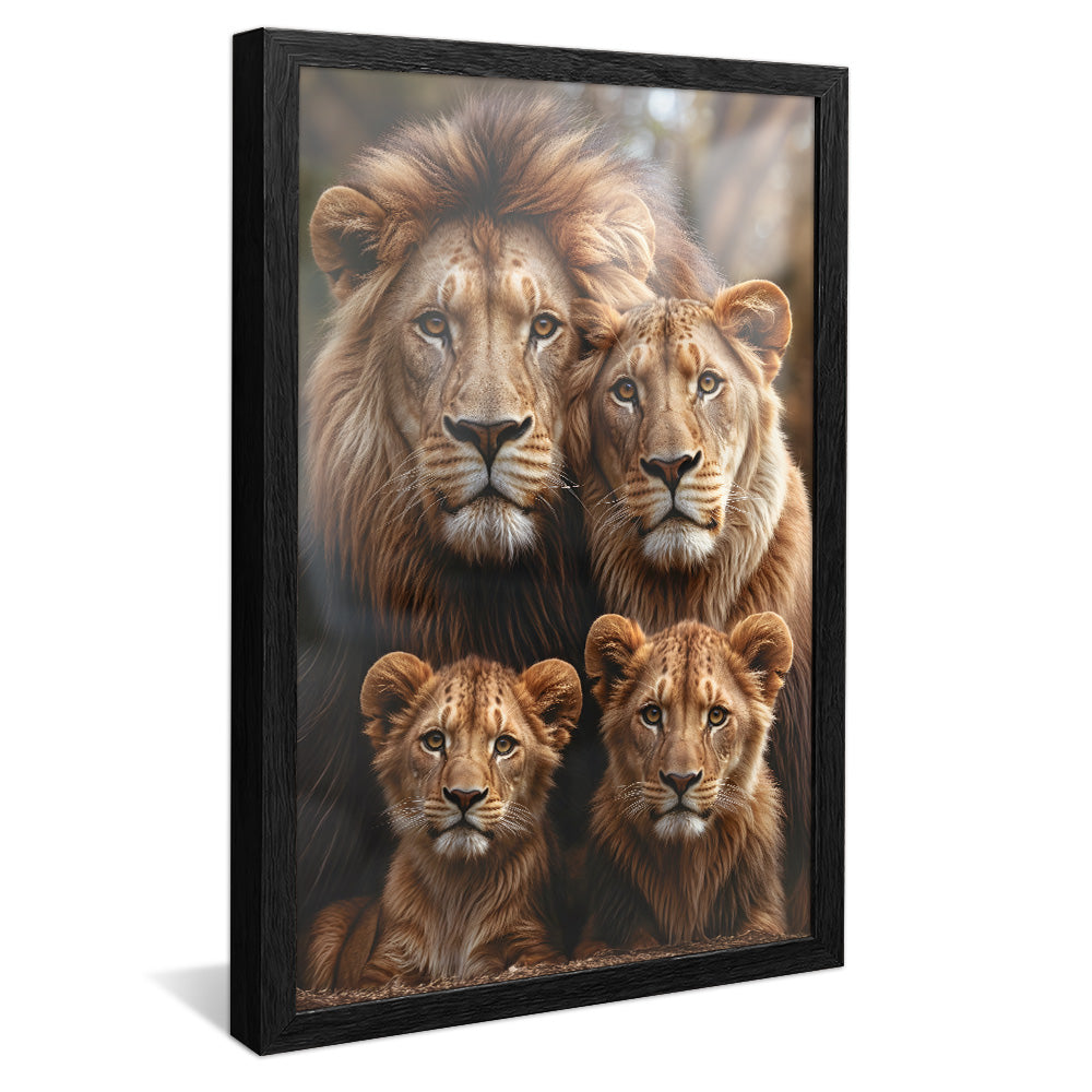 Photo Break in the Lion Family V2256 Canvas