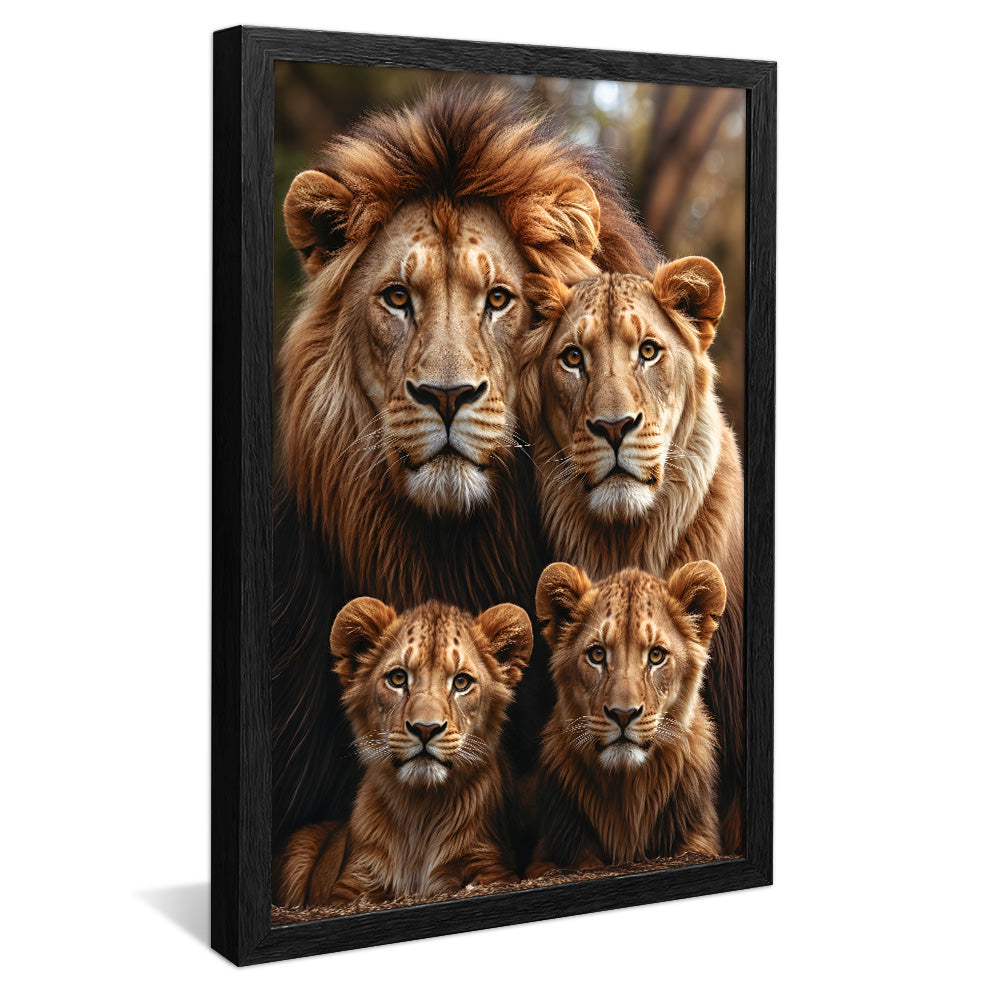 Photo Break in the Lion Family V2256 Canvas