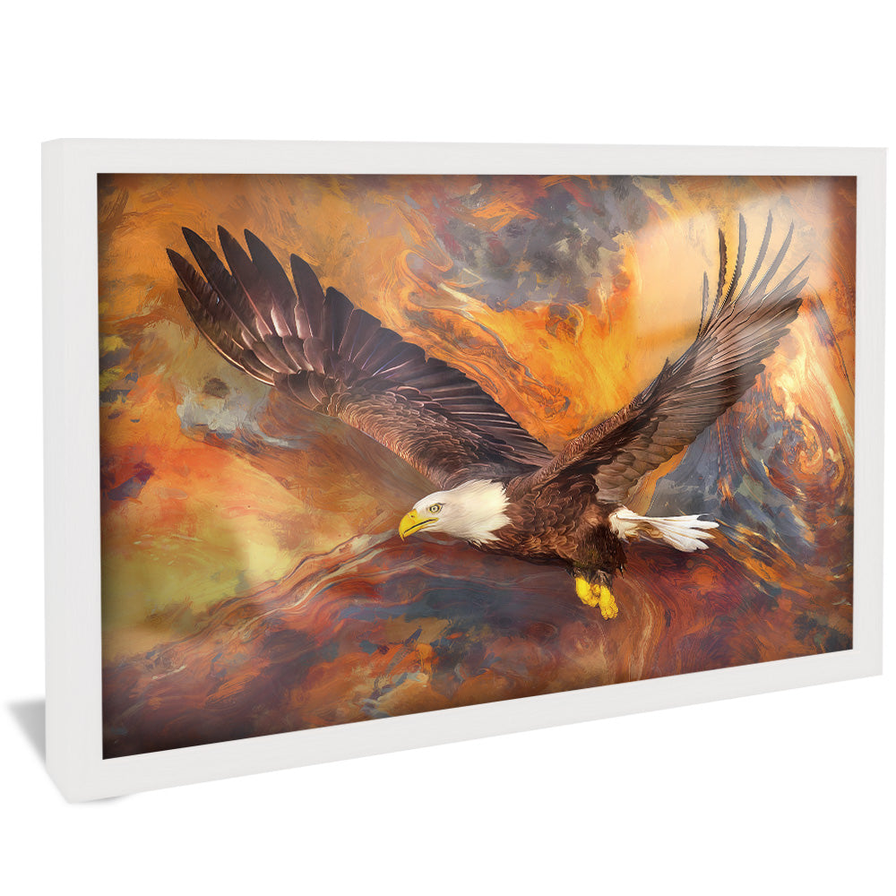 Painting of a Bird of Prey in Warm Tones V2186 Canvas