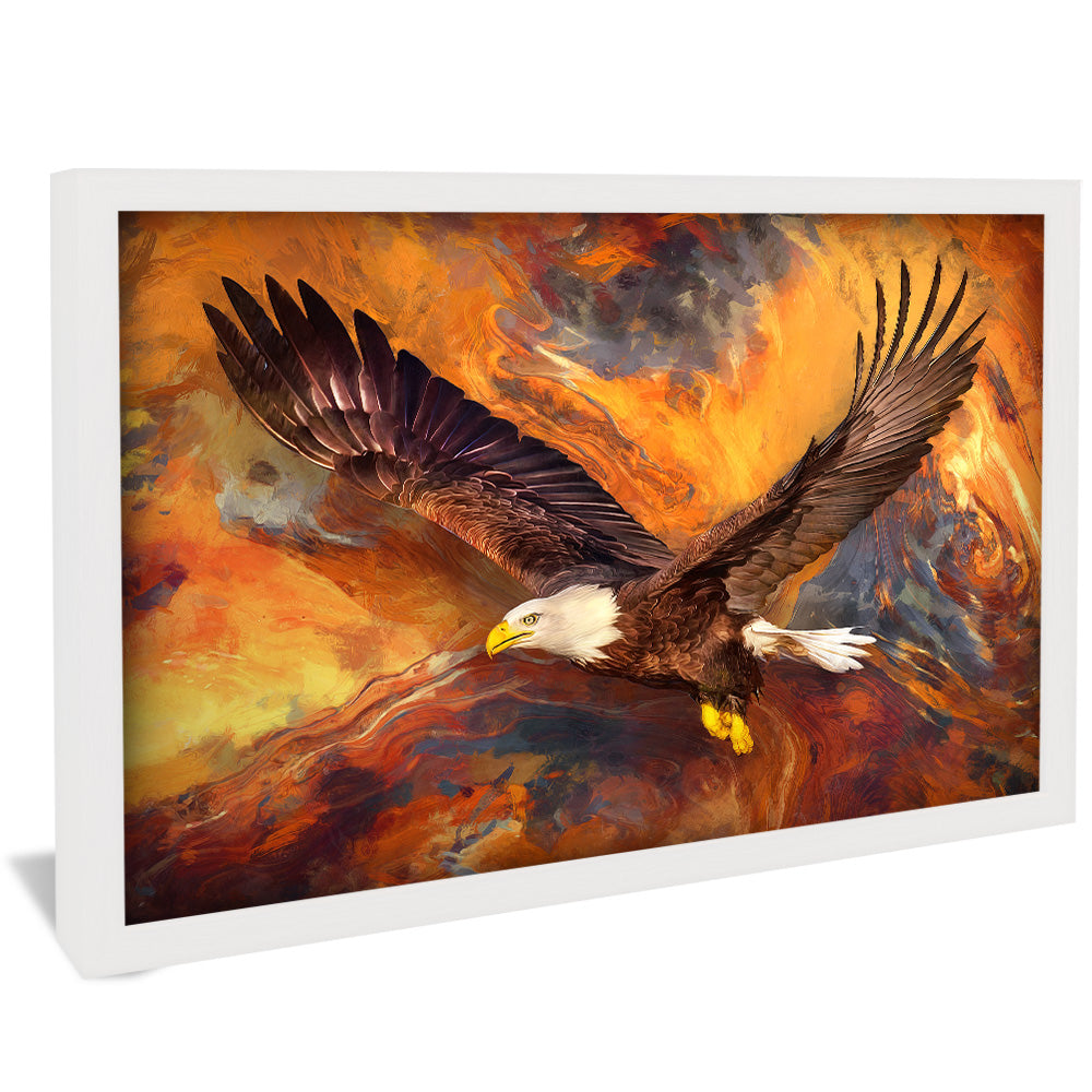 Painting of a Bird of Prey in Warm Tones V2186 Canvas
