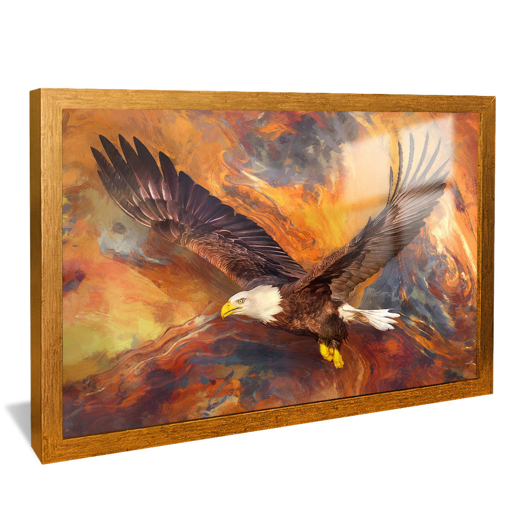 Painting of a Bird of Prey in Warm Tones V2186 Canvas