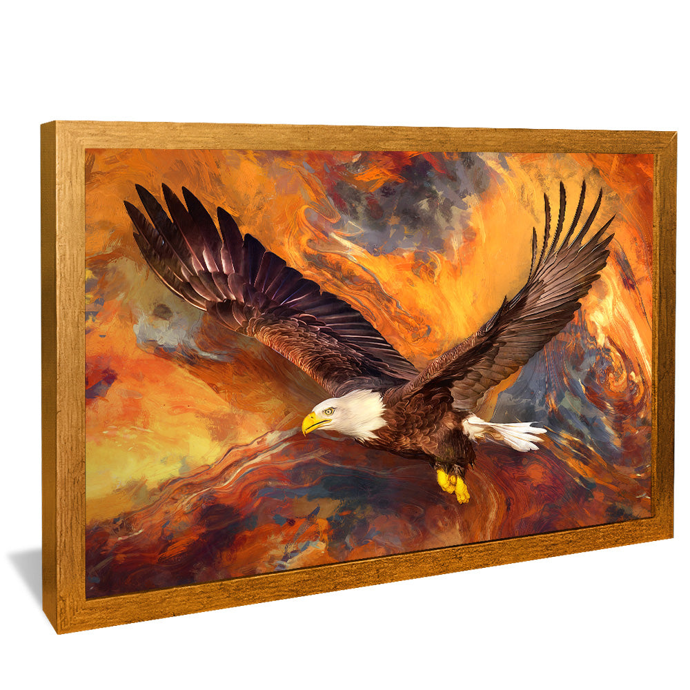 Painting of a Bird of Prey in Warm Tones V2186 Canvas