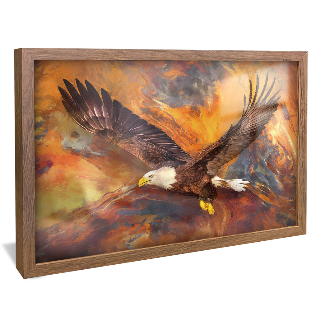 Painting of a Bird of Prey in Warm Tones V2186 Canvas