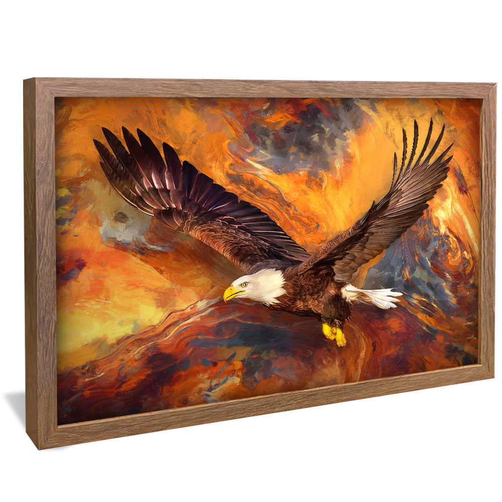 Painting of a Bird of Prey in Warm Tones V2186 Canvas