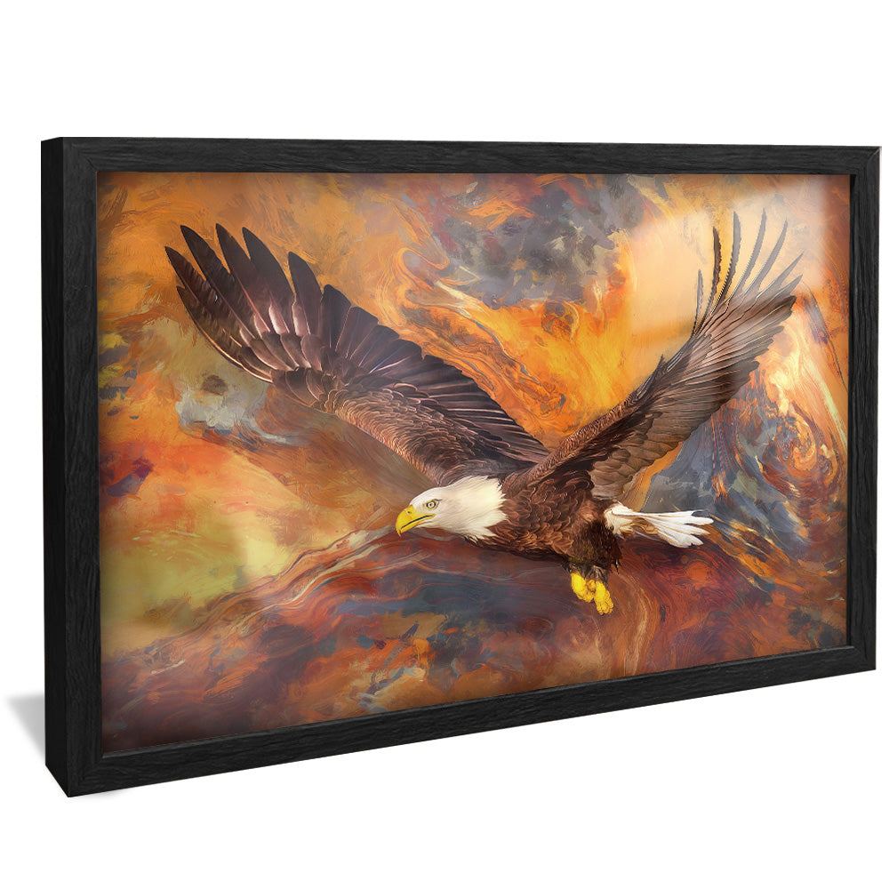 Painting of a Bird of Prey in Warm Tones V2186 Canvas