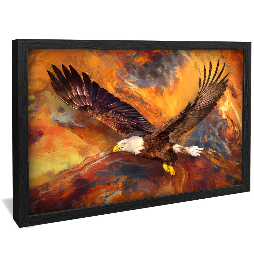 Painting of a Bird of Prey in Warm Tones V2186 Canvas