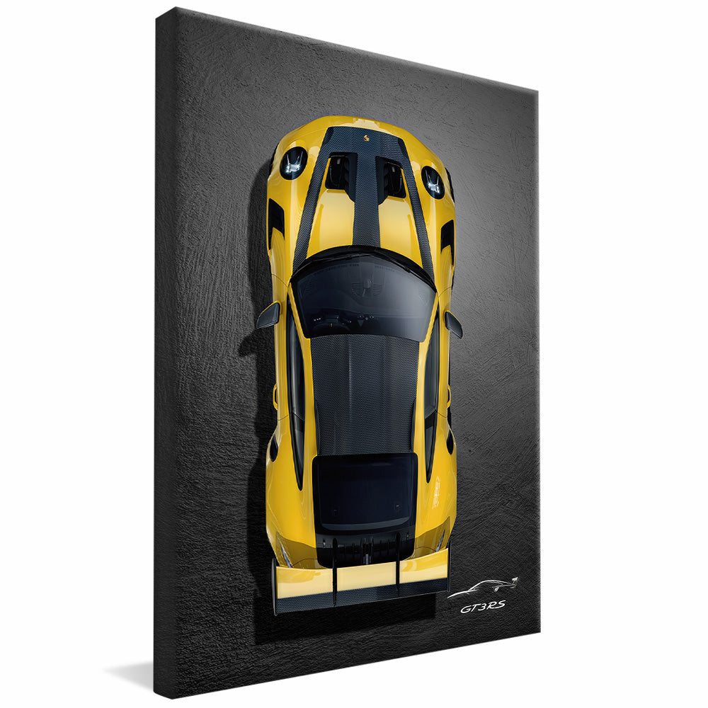 Yellow Porsche V2327 Canvas