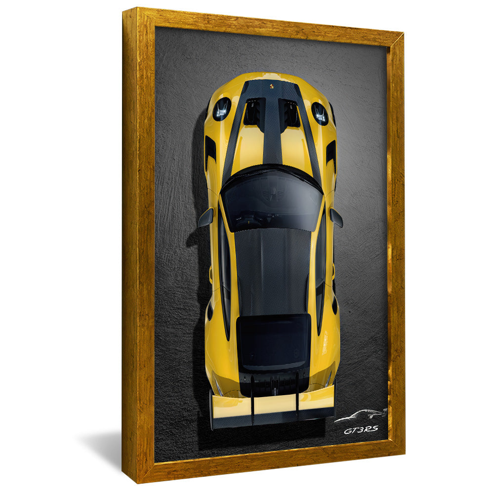 Yellow Porsche V2327 Canvas
