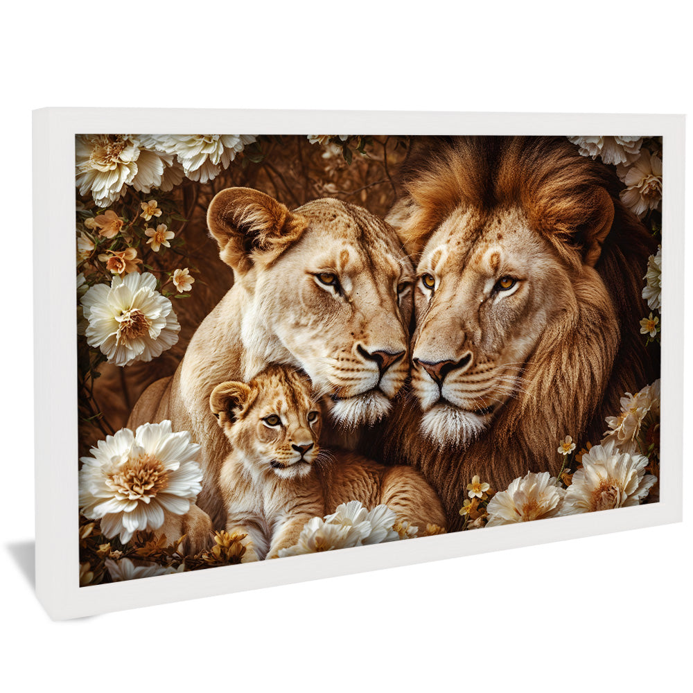 Lion Family Portrait V2264 Canvas