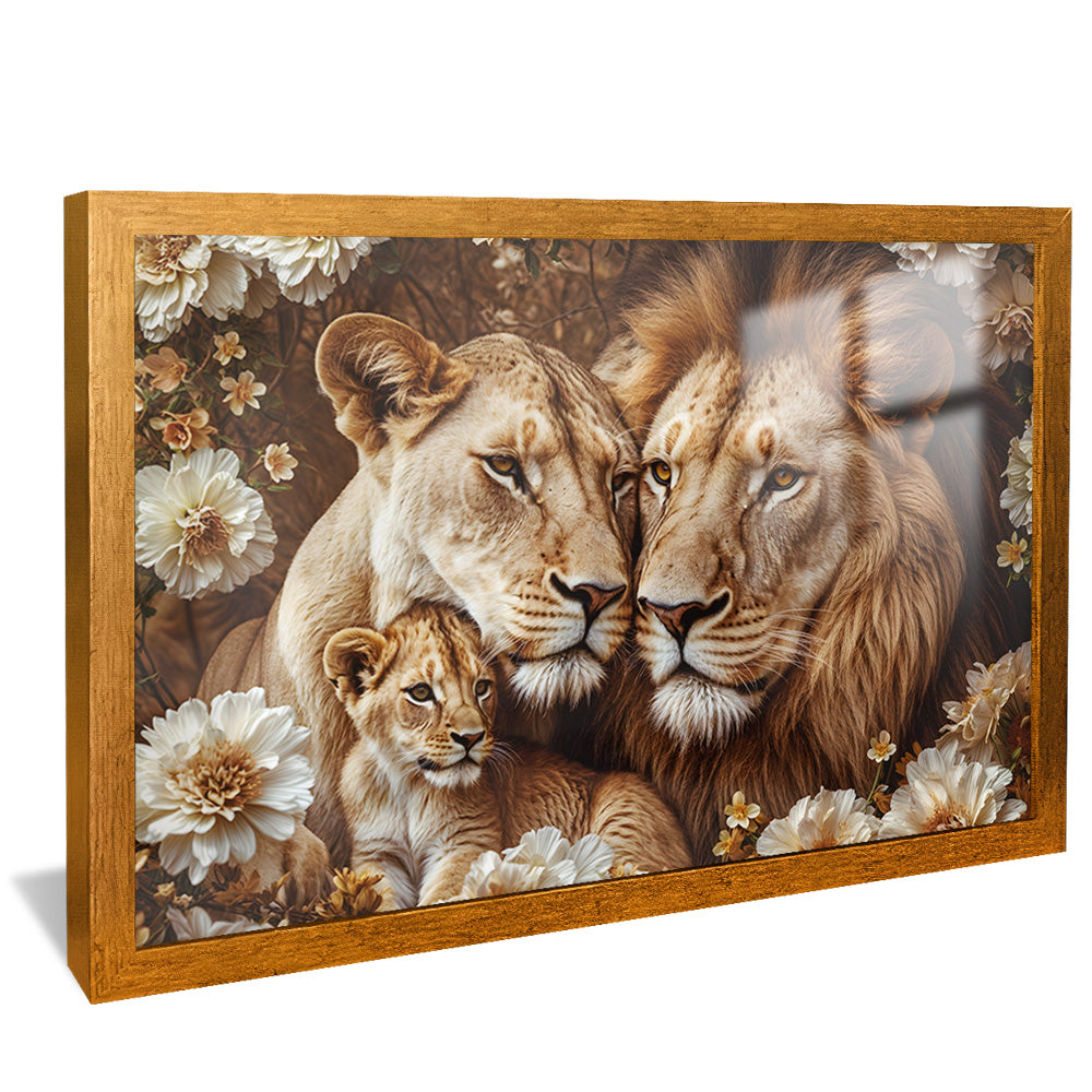 Lion Family Portrait V2264 Canvas