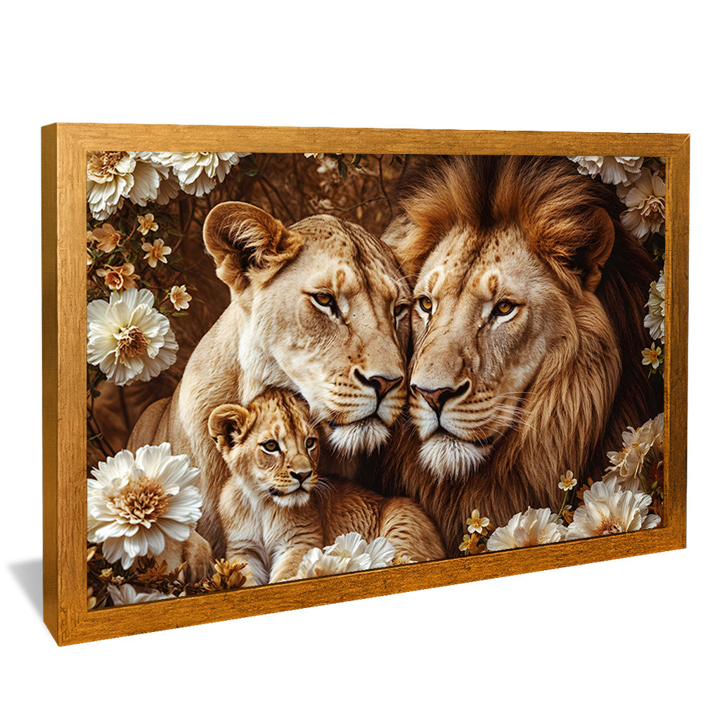 Lion Family Portrait V2264 Canvas