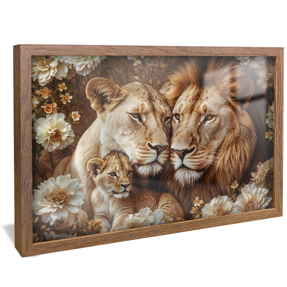Lion Family Portrait V2264 Canvas