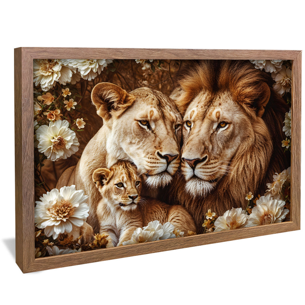 Lion Family Portrait V2264 Canvas