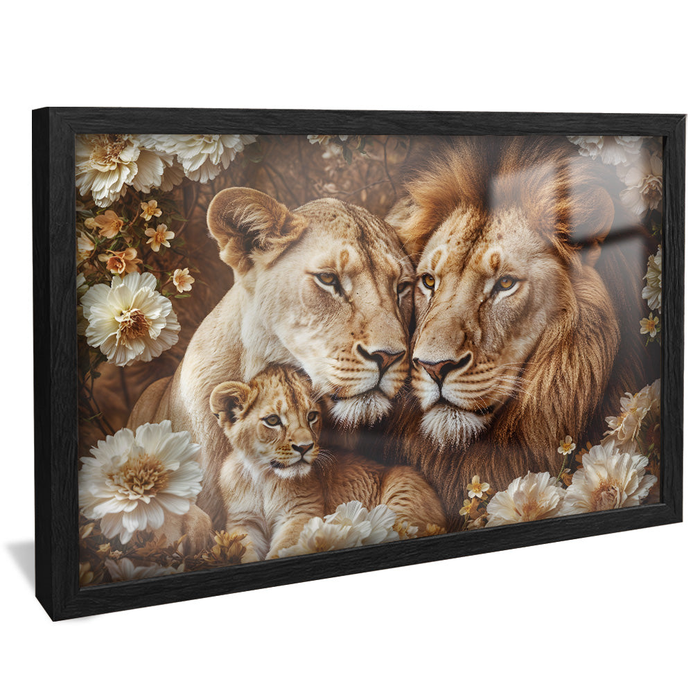 Lion Family Portrait V2264 Canvas